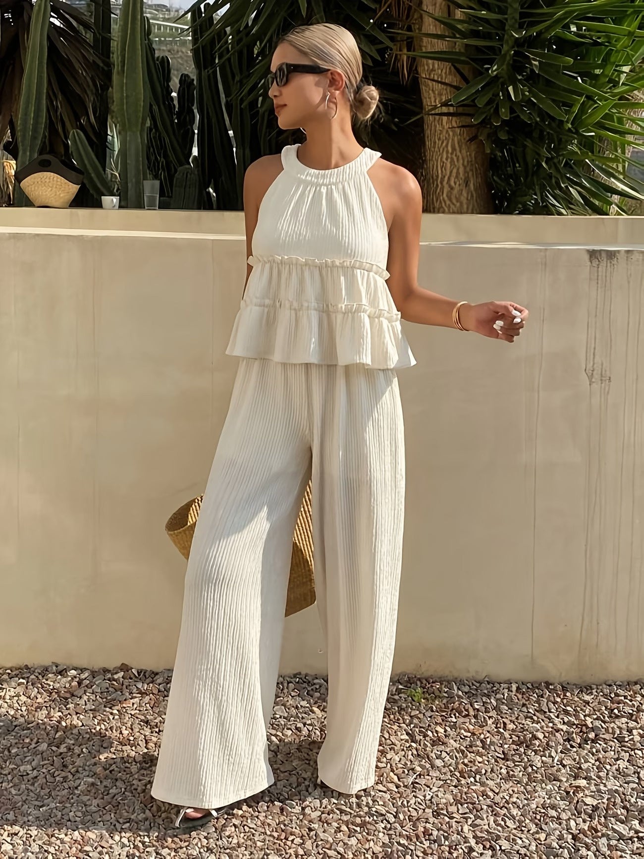 Damski komplet dwuczęściowy typu halter