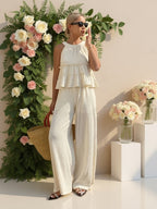 Damski komplet dwuczęściowy typu halter