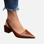 Damskie Szpilki z spiczastym noskiem i zapięciem slingback