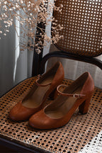 Damskie heels Mary Jane z zaokrąglonym czubkiem