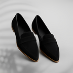 Damskie buty z wąskim noskiem i płaską podeszwą