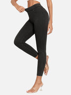 Damskie legginsy jeansowe wysoki stan z dopasowanym krojem