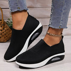 Damskie sneakersy wsuwane na platformie z elastyczną cholewką