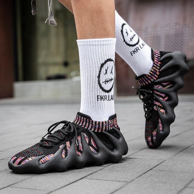 Męskie sneakersy z siateczkowym cholewką i sznurowaniem