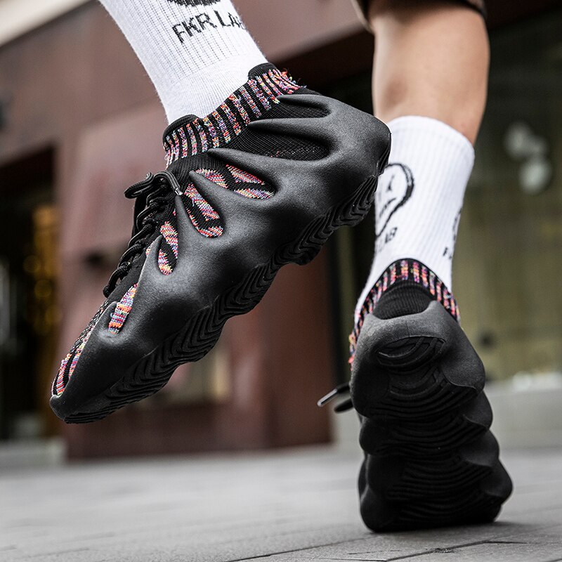 Męskie sneakersy z siateczkowym cholewką i sznurowaniem
