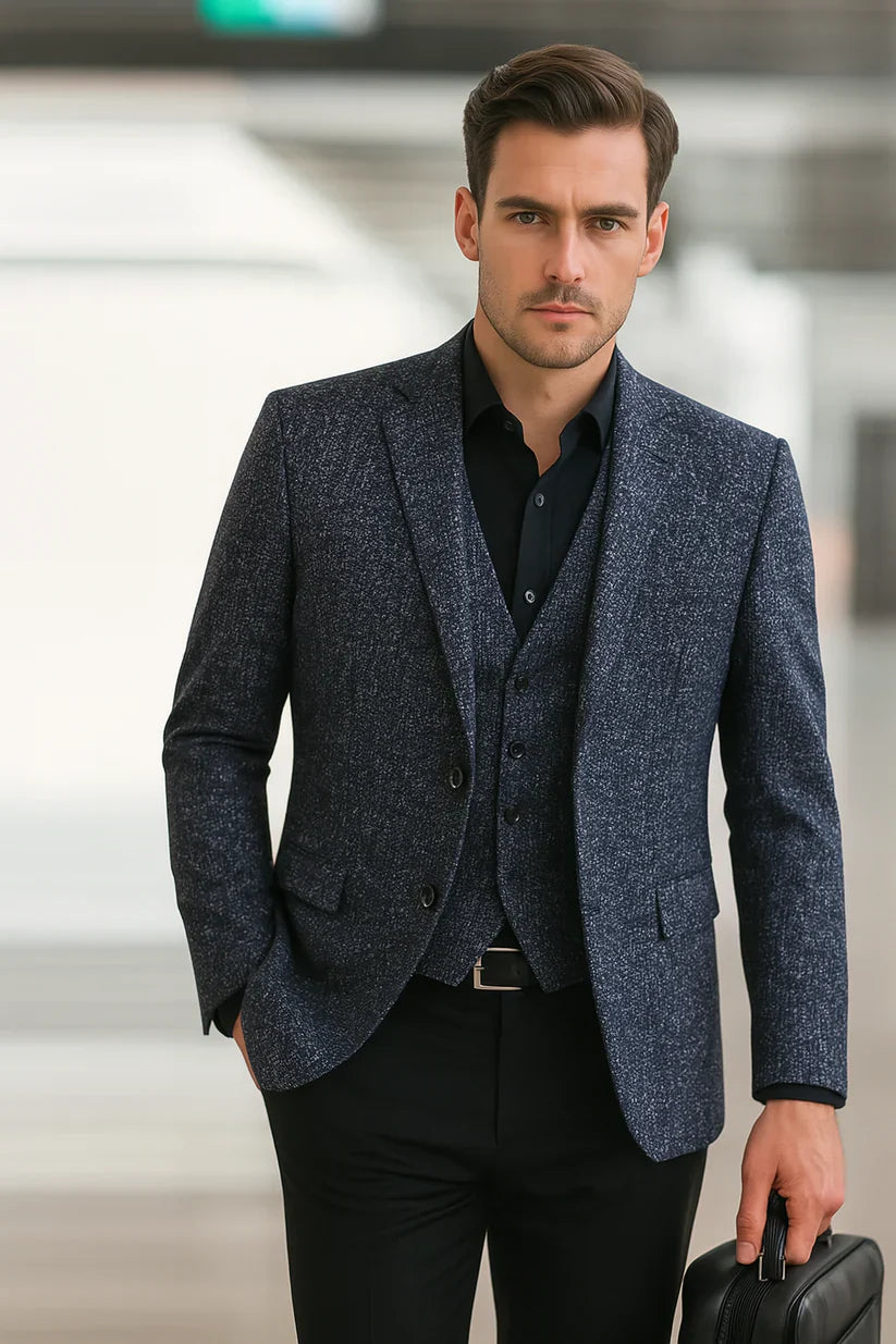 Męska marynarka slim fit bez prasowania