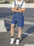 Męski kombinezon z krótkimi nogawkami i kieszenią naszywaną