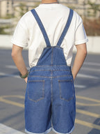 Męski kombinezon z krótkimi nogawkami i kieszenią naszywaną