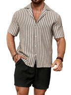 Męski zestaw dwuczęściowy w pionowe paski