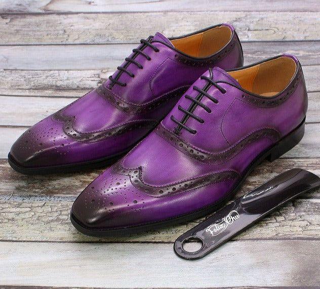 Męskie buty oxford ze sznurowaniem i zamkniętym przodem
