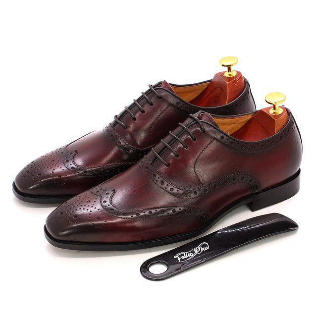 Męskie buty oxford ze sznurowaniem i zamkniętym przodem