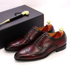 Męskie buty oxford ze sznurowaniem i zamkniętym przodem