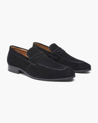 Męskie mokasyny penny loafers z charakterystyczną wstawką na nosku