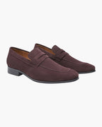 Męskie mokasyny penny loafers z charakterystyczną wstawką na nosku