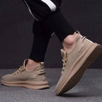 Męskie sneakersy z siateczkową cholewką i sznurowaniem