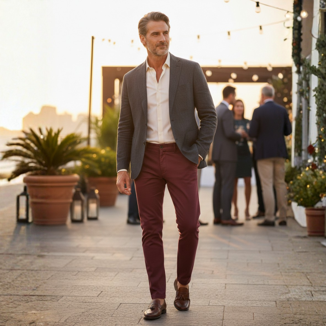 Męskie spodnie chino skinny fit