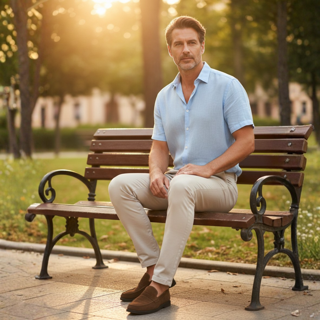 Męskie spodnie chino skinny fit