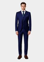 Męskie trzyczęściowy garnitur slim fit z jednorzędową marynarką